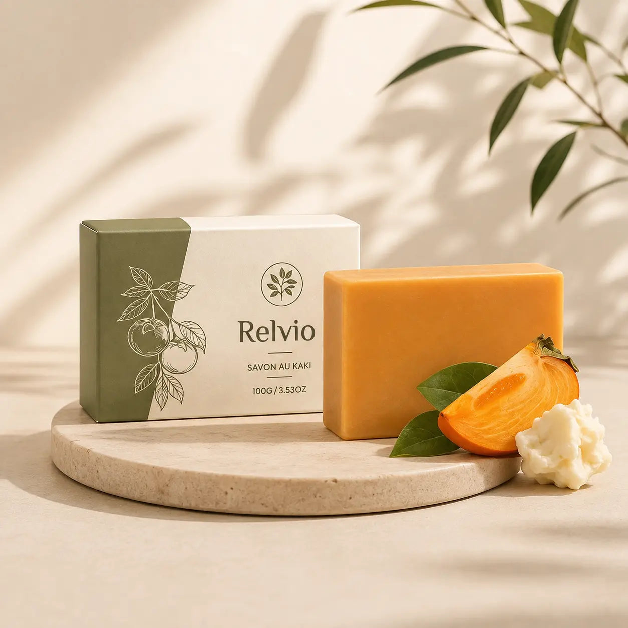 RelvioWorks - Savon Désodorisant Au Kaki